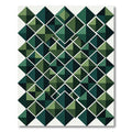 Modern Emerald Green Geometric Diamond Rug