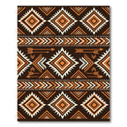 Geometric Diamond Arrow Earthy Tone Rug