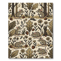 Whimsical Woodland Mouse and Acorn Illustration Rug