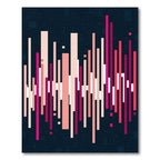 Pink Vertical Bar Abstract Rug