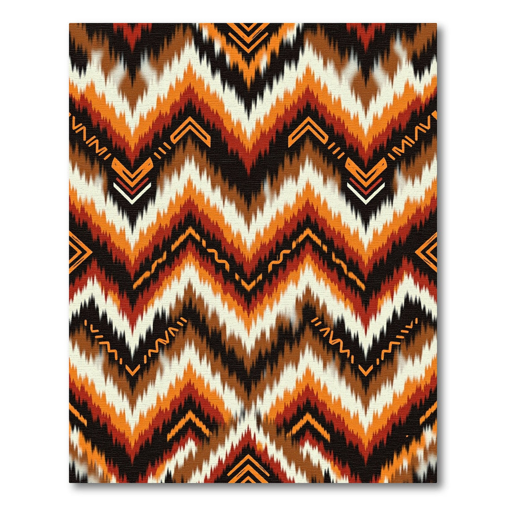 Earthy Tones Chevron Tribal Rug