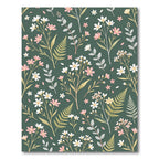 Delicate Pink White Botanical Bloom Rug