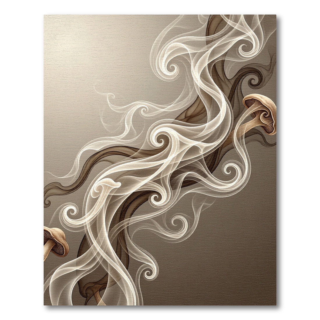 Mushroom Incense Swirl Organic Rug