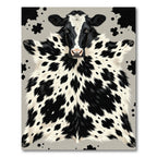 Bold Monochromatic Holstein Spotted Cow Hide Rug