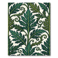 Lush Emerald Acanthus Leaf Scrollwork Rug