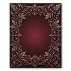 Ornate Rococo Vine Border Rug