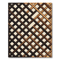 Modern Walnut Brown Geometric Lattice Rug