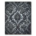 Elegant Gray Paisley Damask Rug
