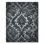 Elegant Gray Paisley Damask Rug