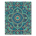 Deep Teal Gold Central Star Medallion Rug