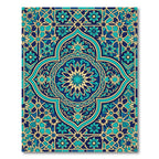 Deep Teal Gold Central Star Medallion Rug