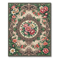 Vintage Floral Bouquet Ornate Filigree Rug