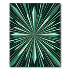 Radiant Crystal Starburst Green Rug