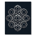 Monochromatic Geometric Medallion Arrangement Rug
