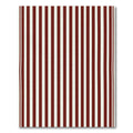 Bold Crimson White Vertical Stripes Rug
