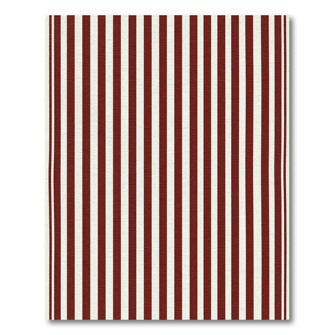 Bold Crimson White Vertical Stripes Rug