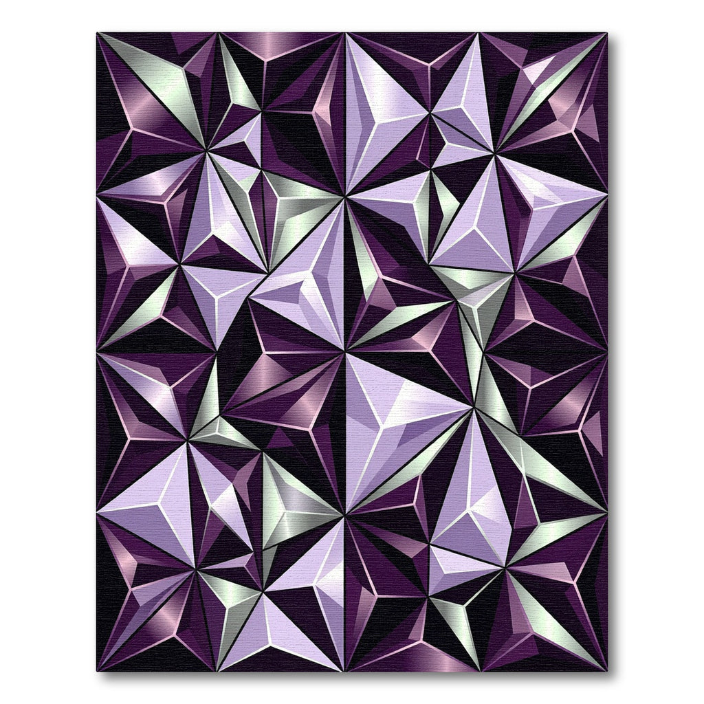 Geometric Amethyst Crystal Facet Rug