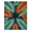 Vibrant Tropical Palm Leaf Duo Rug