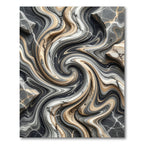 Earthy Marble Swirl Abstract Liquid Wave Rug