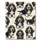 Charming Basset Hound Puppy Illustration Rug