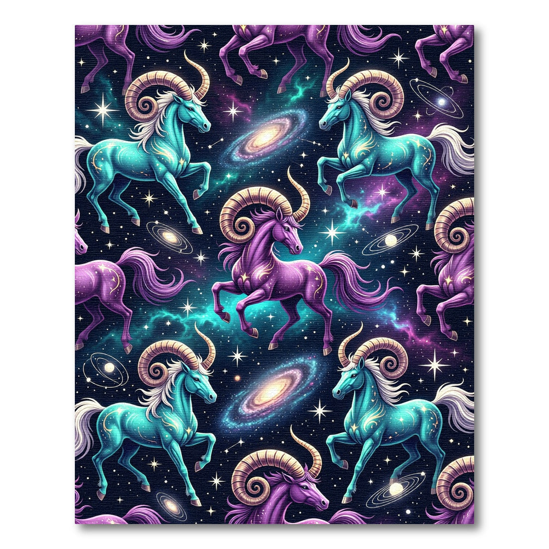 Celestial Cosmic Ram Galaxy Constellation Rug