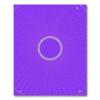 Radiant Purple Sunburst Circle Stars Rug