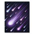 Vibrant Purple Falling Meteor Shower Rug