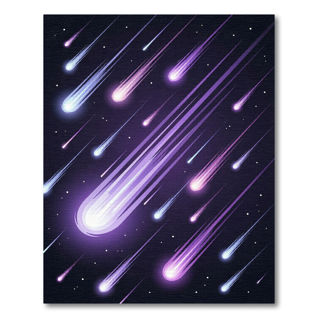 Vibrant Purple Falling Meteor Shower Rug
