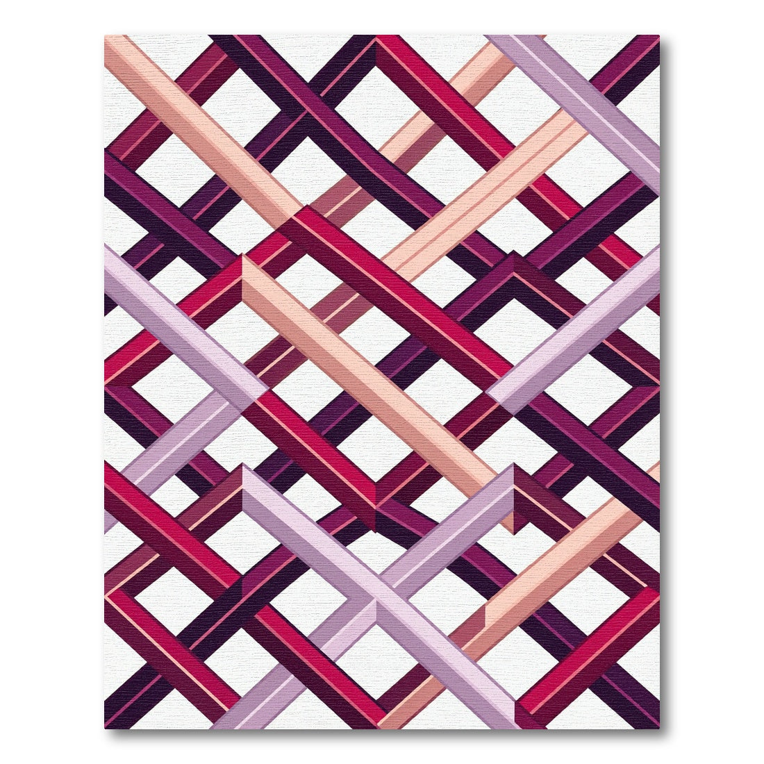 Geometric Intersecting Berry and Peach Lattice Rug