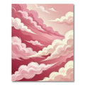 Crimson Swirl Cloudscape Sky Rug