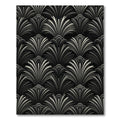 Art Deco Gray Fanburst Pattern Rug