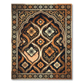 Elegant Amber Floral Intertwined Archway Rug