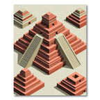 Terracotta Pyramid Succession Rug