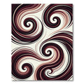 Earthy Brown Swirling Abstract Wave Rug