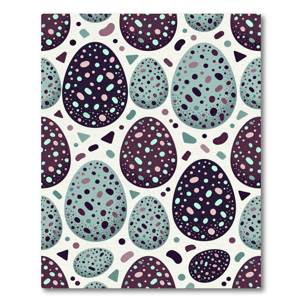 Spotted Indigo Teal Speckled Easter Egg Rug