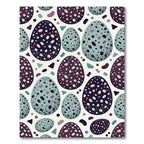 Spotted Indigo Teal Speckled Easter Egg Rug
