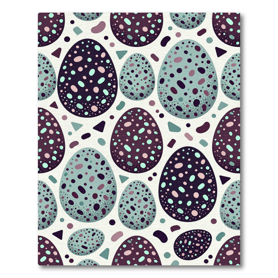 Spotted Indigo Teal Speckled Easter Egg Rug
