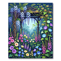 Midnight Wisteria and Morning Glory Garden Rug