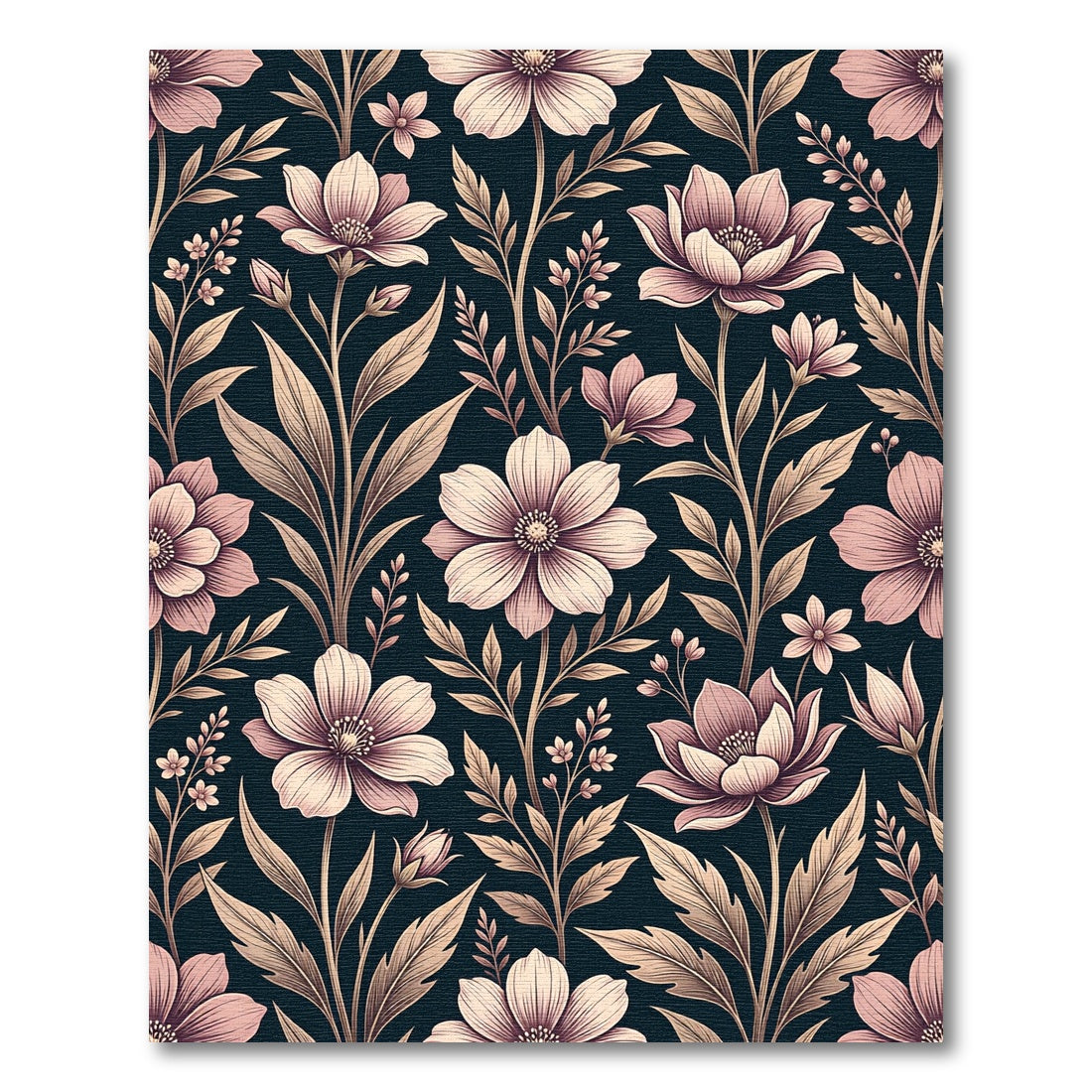 Vintage Blush Floral SprigsRug Rug