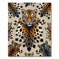 Bold Tiger Leopard Fusion Animal Art Rug