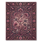 Pink Floral Vines Elegant Composition Rug