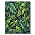 Verdant Rainforest Leaf Mosaic Art Rug