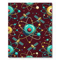 Retro Atomic Orbit Satellite Rug