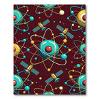 Retro Atomic Orbit Satellite Rug