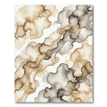 Earthy Marbled Swirl Abstract Shape Rug
