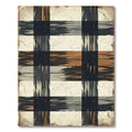 Rustic Black and Brown Plaid Rug