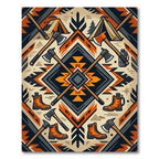 Geometric Sunset Woodland Axe Adventure Rug