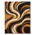 Rich Earthy Swirl Brush Strokes Rug