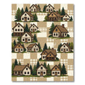 Woodland Village Cabin Landscape Rug