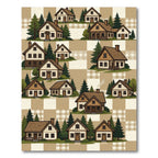 Woodland Village Cabin Landscape Rug
